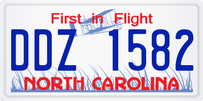 NC license plate DDZ1582