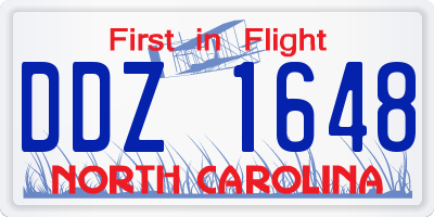 NC license plate DDZ1648