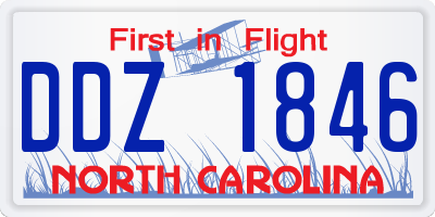 NC license plate DDZ1846