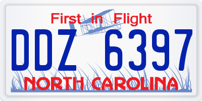 NC license plate DDZ6397