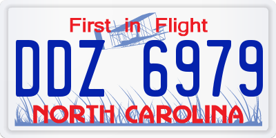 NC license plate DDZ6979