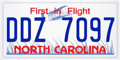 NC license plate DDZ7097