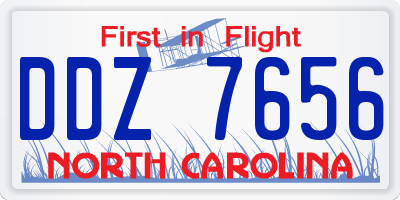 NC license plate DDZ7656