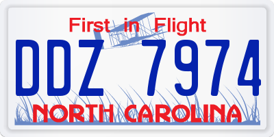 NC license plate DDZ7974