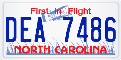 NC license plate DEA7486