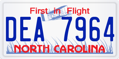 NC license plate DEA7964