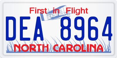 NC license plate DEA8964
