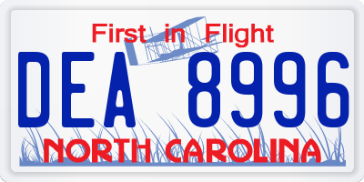 NC license plate DEA8996