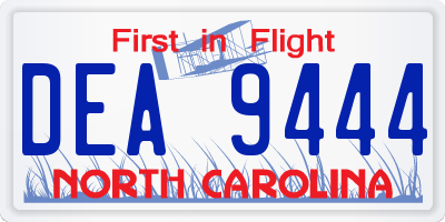 NC license plate DEA9444