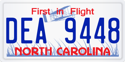 NC license plate DEA9448