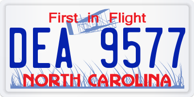 NC license plate DEA9577