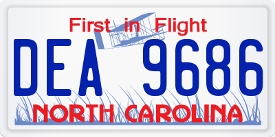NC license plate DEA9686