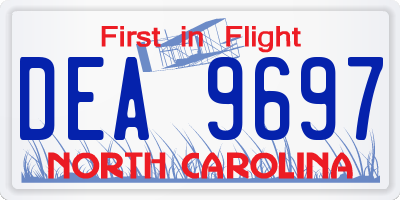 NC license plate DEA9697