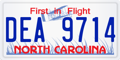 NC license plate DEA9714