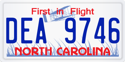 NC license plate DEA9746