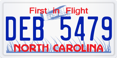 NC license plate DEB5479