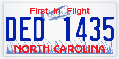 NC license plate DED1435