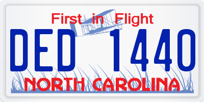 NC license plate DED1440