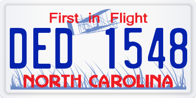 NC license plate DED1548