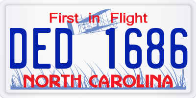 NC license plate DED1686