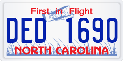 NC license plate DED1690