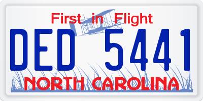 NC license plate DED5441