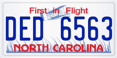 NC license plate DED6563