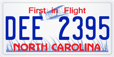 NC license plate DEE2395