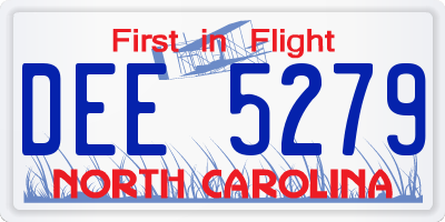 NC license plate DEE5279