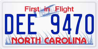 NC license plate DEE9470