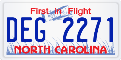 NC license plate DEG2271