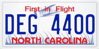 NC license plate DEG4400