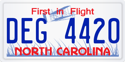 NC license plate DEG4420