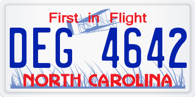 NC license plate DEG4642