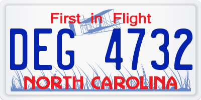 NC license plate DEG4732