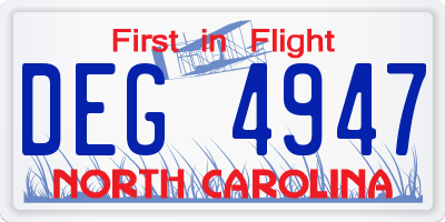 NC license plate DEG4947