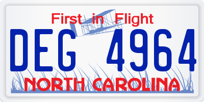 NC license plate DEG4964