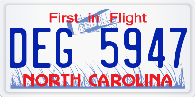 NC license plate DEG5947