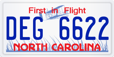 NC license plate DEG6622