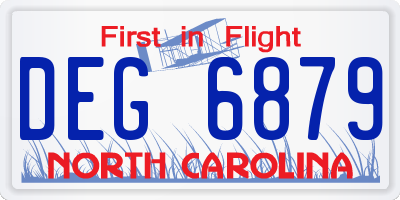 NC license plate DEG6879