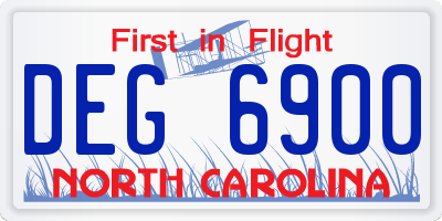 NC license plate DEG6900