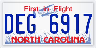 NC license plate DEG6917