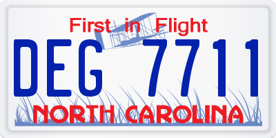 NC license plate DEG7711