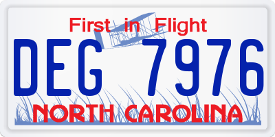 NC license plate DEG7976