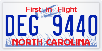 NC license plate DEG9440