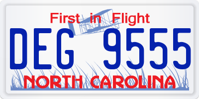 NC license plate DEG9555