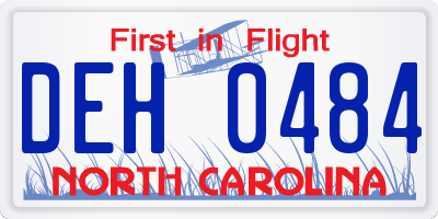 NC license plate DEH0484