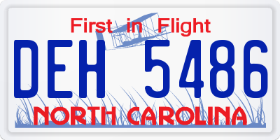 NC license plate DEH5486