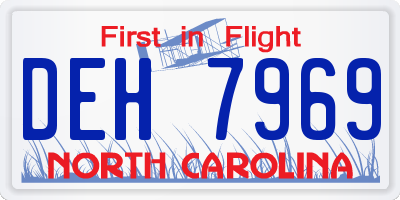 NC license plate DEH7969
