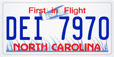 NC license plate DEI7970